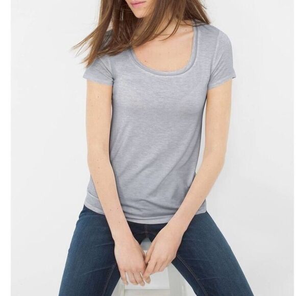 White House Black Market Tops - WHBM Manhattan Tees in Black and Grey